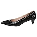 Zapatos de tacón de gatito negros con detalle de tachuelas - talla UE 36.5 - Miu Miu