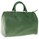 Louis Vuitton Epi Speedy 30 Bolsa de Mão Verde Borneo M43004 Autenticação de LV 64977