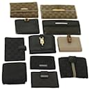 GUCCI GG Canvas Jackie Wallet Leather 10Set Beige Black Auth 65281 - Gucci