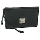 GIVENCHY Clutch Bag Leather Black Auth bs11875 - Givenchy
