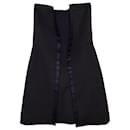 Maje Strapless Satin-Trim Mini Dress in Black Polyester