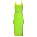 Jonathan Simkhai Lime Green Sleeveless Viscose Knit Loren Dress - Autre Marque