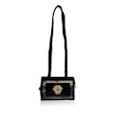 Bolsa de ombro Medusa vintage de couro preto Couture - Gianni Versace