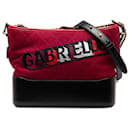 Chanel Rote kleine Gabrielle-Umhängetasche aus Wolle
