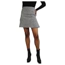 Mini saia de lã preta com babados - tamanho UK 8 - Red Valentino