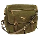 PRADA Shoulder Bag Nylon Khaki Auth 66138 - Prada