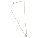 Christian Dior Halskette Metall Gold Auth am5778