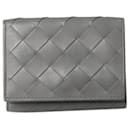 Grey intrecciato fold out wallet - Bottega Veneta
