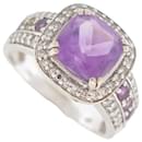 MATY RING 0871311 55 WHITE GOLD 18K AMETHYST AND DIAMONDS 0.23ct 4.7GR RING - Autre Marque