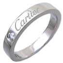 Platinum C De Engraved Ring - Cartier