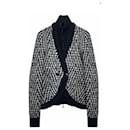 Neue CC Jewel Buttons Black Knit Combo Jacket - Chanel