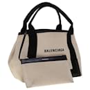 BALENCIAGA Tote Bag Canvas White Black 339933 Auth bs11818 - Balenciaga