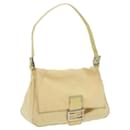 FENDI Mamma Baguette Shoulder Bag Nylon Yellow Auth 65559 - Fendi