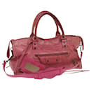 BALENCIAGA The Part Time Hand Bag Leather 2way Pink 168028 auth 65949 - Balenciaga