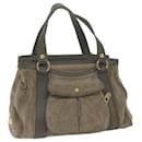 CELINE Hand Bag Suede Brown Auth bs11843 - Céline