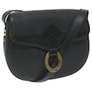 Christian Dior Trotter Bolso de hombro de lona Negro Auth yk10545