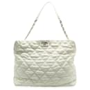 Chanel White Quilted Calfskin Ultimate Stitch Hobo