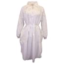 Robe chemise à imprimé floral Loewe en coton blanc