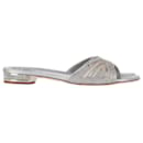 Rene Caovilla Embellished Flats in Silver Leather