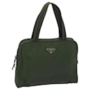 PRADA Hand Bag Nylon Khaki Auth 65371 - Prada
