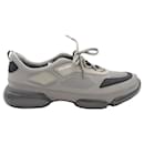 Prada Cloud Bust Sneakers In Grey Synthetic
