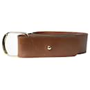 Brown leather gold hardware belt - Chloé