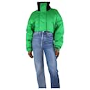 Green cropped puffer jacket - size UK 8 - Sportmax