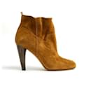 Michel Vivien Soft Gold Suede Ankle Boots EU38.5