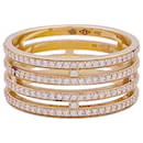 Hermès ring, "Ariane", Rose gold, diamants.