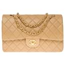 Sac Chanel Timeless/Classic in Beige Leather - 101166