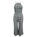Blue Checked Wide Leg Jumpsuit - Reformation