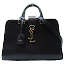 Yves Saint Laurent Monogram Leather Baby Cabas Leather Handbag 568853 in Excellent condition