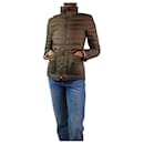 Olive green puffer jacket - size UK 4 - Burberry