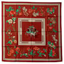 Hermes Red Quai Aux Fleurs Silk Scarf - Hermès