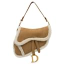 Dior Brown Shearling Saddle Bag