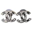 CC A15B Logo earrings BHW classic crystal earrings studs box - Chanel
