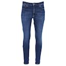 Tommy Hilfiger Calça jeans skinny feminina de lavagem escura em algodão azul