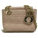 Cannage Leather Double Chain Crossbody Bag - Dior