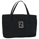 FENDI Zucca Canvas Hand Bag Black Auth yk10704 - Fendi