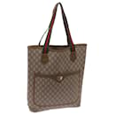 GUCCI GG Plus Supreme Web Sherry Line Tote Bag PVC Beige Rouge Vert Auth ep3451 - Gucci