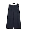 Christian Dior Chiuri Pants FR40 Navy Cotton Sailor Pants US29