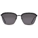 Lunettes de soleil noires rectangulaires pour femmes Alaia AA0039S-00159 - Alaïa