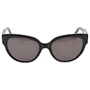 Schwarze, unsichtbare Cat-Eye-Brille von Balenciaga