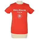 T-shirt teenager Balmain con logo rosso