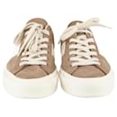 Tom Ford Brown/White Cambridge Lace Up Sneakers