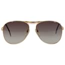 Óculos de sol vintage aviador de metal dourado M7019 58/16 135 mm - Autre Marque