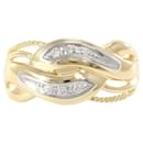 [Luxo] 18Anel de metal K & Platinum Diamond Ring em excelente estado - Autre Marque