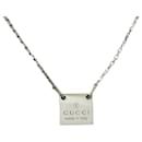 Collana a catena con placca con logo - Gucci