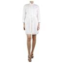 White belted shirt dress - size UK 8 - Burberry