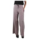 Pink gingham wide-leg trousers - size UK 6 - Autre Marque